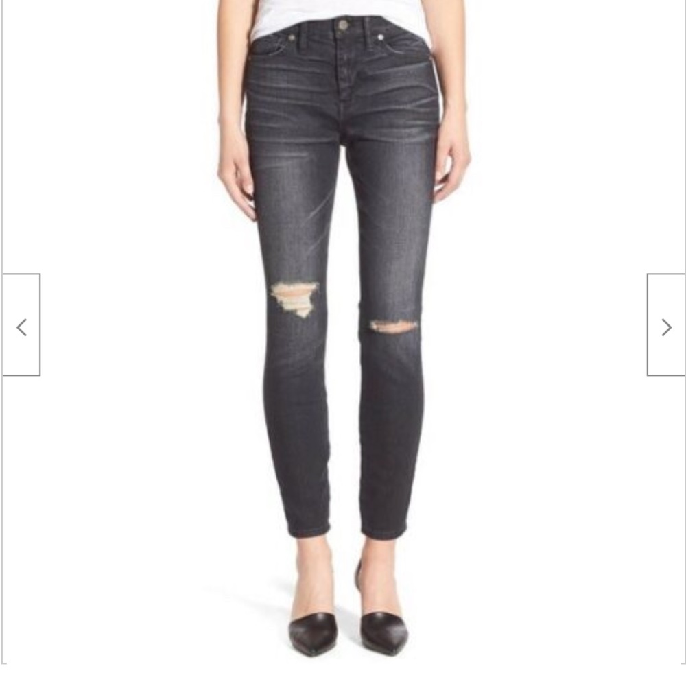 Madewell High Riser Skinny Jeans Black Wash